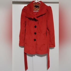 Steve Madden Pea Coat in Red